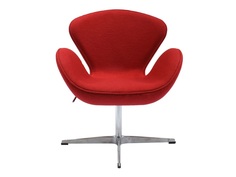 Кресло swan chair (bradexhome) красный 70x95x46 см.