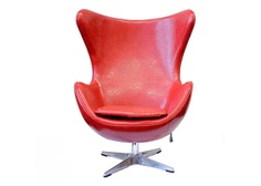 Кресло egg chair (bradexhome) красный 76x110x76 см.