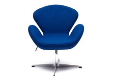 Кресло swan chair (bradexhome) синий 61x95x61 см.