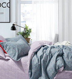 Комплект постельного белья (полутороспальный) (asabella) голубой 50x5x37 см.