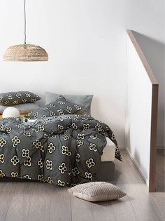 Комплект постельного белья (полутороспальный) (asabella) серый 50x5x37 см.