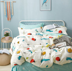 Комплект постельного белья (полутороспальный) (asabella) голубой 50.0x5.0x37.0 см.