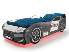 Кровать-машина карлсон турбо полиция (magic cars) черный 75x48x178 см.