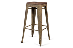 Табурет барный tolix wood (desondo) коричневый 42x76x42 см.