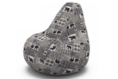 Кресло-мешок bengala (van poof) серый 90x135x90 см.
