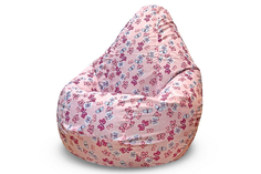 Кресло-мешок butterflies (van poof) розовый 90x135x90 см.