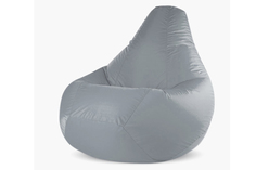 Кресло-мешок oxford (van poof) серый 85x120x85 см.