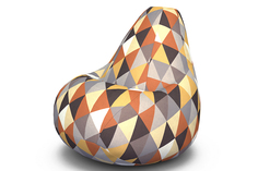 Кресло-мешок diamond xxl (van poof) оранжевый 90x135x90 см.