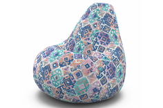 Кресло-мешок esmin xxxl (van poof) голубой 100x150x100 см.