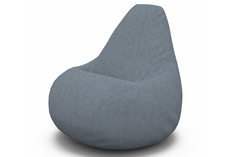 Кресло-мешок cooper (van poof) серый 100x150x100 см.