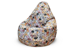 Кресло-мешок kittens (van poof) коричневый 100x150x100 см.