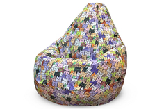 Кресло-мешок colored cats (van poof) фиолетовый 100x150x100 см.