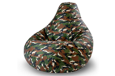 Кресло-мешок camo xxl (van poof) зеленый 90x135x90 см.