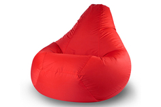 Кресло-мешок oxford (van poof) красный 100x150x100 см.
