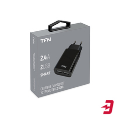 Сетевое зарядное устройство TFN 2xUSB 2.4A Black (TFN-WC2U24ABK)