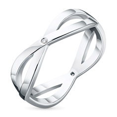 Кольцо из серебра с бриллиантами э0601кц02152000 ЭПЛ Якутские Бриллианты