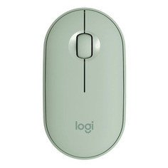 Мышь Logitech Pebble M350, оптическая, беспроводная, USB, зеленый [910-005720]
