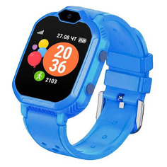 Смарт-часы GEOZON G-Kids 4G, 44мм, 1.4", голубой / голубой [g-w13blu]