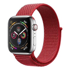 Ремешок DF iNylonBand-02 для Apple Watch Series 3/4/5/6/SE красный (DF INYLONBAND-02)