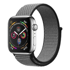 Ремешок DF iNylonBand-02 для Apple Watch Series 3/4/5/6/SE серый (DF INYLONBAND-02)