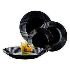 Посуда столовая Сервиз столовый LUMINARC Harena N5162, 18 предметов, черный