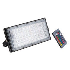 Прожектор светодиодный модульный luazon lighting, rgb, с пультом, 50вт, ip65, 220в черный