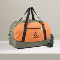 Сумка спортивная, отдел на молнии, наружный карман, длинный ремень, цвет хаки/оранжевый Textura