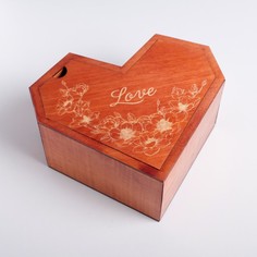 Ящик деревянный подарочный сердце Дарите Счастье