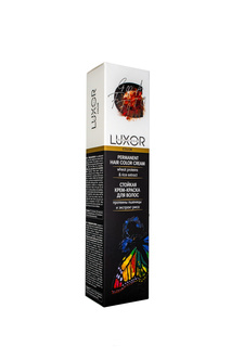 Domix, Профессиональная перманентная крем-краска для волос Luxor Color, 60 мл (38 оттенков) 1.0 чёрный Elea Professional