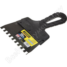 Нержавеющий зубчатый шпатель STAYER