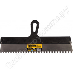 Нержавеющий зубчатый шпатель STAYER