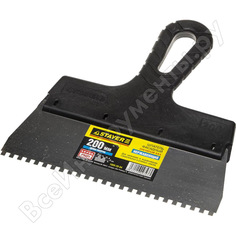 Нержавеющий зубчатый шпатель STAYER