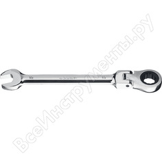 Комбинированный трещоточный шарнирный гаечный ключ ЗУБР