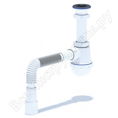 Гофрированный бутылочный сифон для умывальника/мойки АНИ Пласт