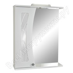 Тумба селена 60 doratiz под умывальник уют 60, белый, 1 ящик, со стеклом 9912.594