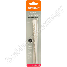 Шлифованное удлиненное сверло по металлу Кратон