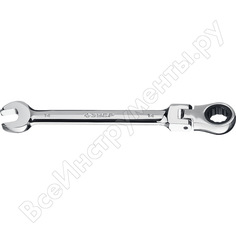 Комбинированный трещоточный шарнирный гаечный ключ ЗУБР