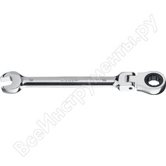 Комбинированный трещоточный шарнирный гаечный ключ ЗУБР