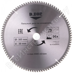 Пильный диск по алюминию D.BOR