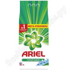 Стиральный порошок-автомат ariel 9 кг горный родник 1001910 605901