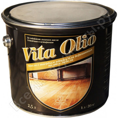 Масло живая краска vita olio с твердым воском для деревянных полов и мебели шелковисто-матовое пихта корейская 2.5 л 254542