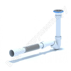 Сифон для биде ани пласт трубный, 1 1/4x32, гофра, 32х40/50, нержавеющая сетка bd1016 025-0465