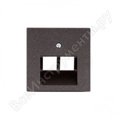 Накладка 2-ой ТЛФ/комп розетки Jung