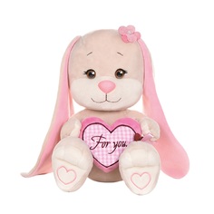 Мягкая игрушка Jack&Lin Зайка с Розовым Сердцем 25 см