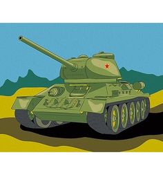 Картина по номерам Артвентура Танк Т-34