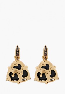 Серьги Inesse M покрытие 18-ти каратным (750 пробы) золотом.