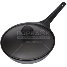 Сковорода с антипригарным покрытием Daniks Shoven KI-JG2028 с крышкой, 28 см