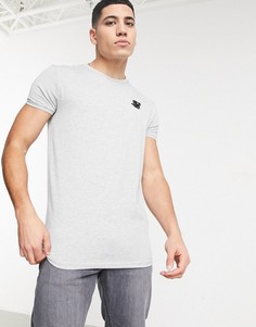 Серая меланжевая спортивная футболка SikSilk-Серый