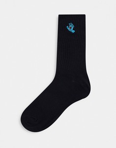 Черные носки с вышивкой кричащей руки Santa Cruz-Черный цвет