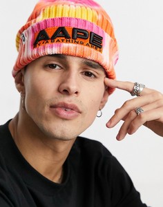 Оранжевая шапка-бини с узором тай-дай AAPE By A Bathing Ape-Оранжевый цвет
